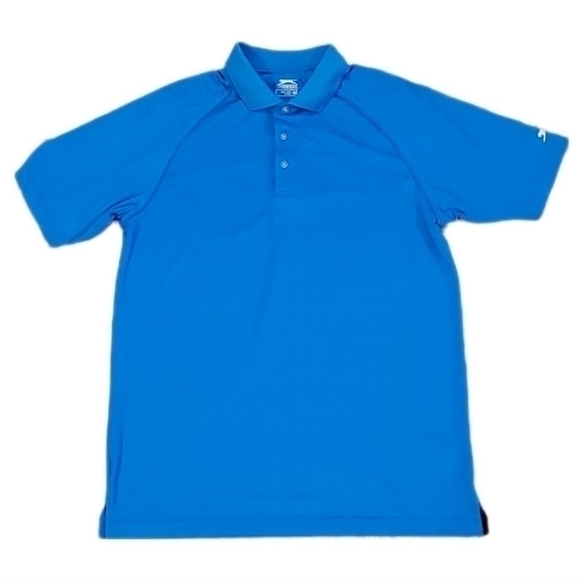 Slazenger Men's blue golf polo size Medium - Picture 1 of 5